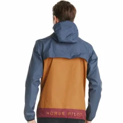 Horse Pilot - Blouson imperméable homme Raintech gold brown Marron New