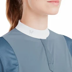 Horse Pilot - Chemise de concours manches courtes femme Aerolight vintage indigo Bleu Sale