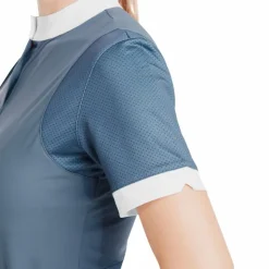 Horse Pilot - Chemise de concours manches courtes femme Aerolight vintage indigo Bleu Sale