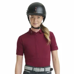 Horse Pilot - Polo d'équitation femme Aeromesh dark red Rouge New