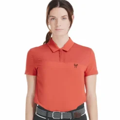 Horse Pilot - Polo manches courtes femme Ariia terracotta Orange Discount