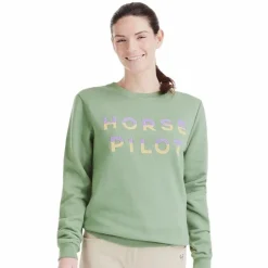 Sale Horse Pilot - Pull femme Team smooth green Vert