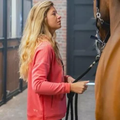 Sale Horse Pilot - Sweat à capuche femme Team coral Rose