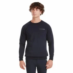 Horse Pilot - Sweat manches longues homme Merinos dark night Marine Outlet