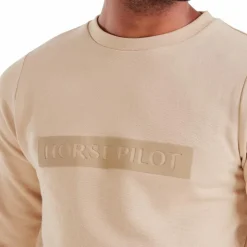 Sale Horse Pilot - Sweat manches longues homme Team latte Marron