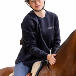 Horse Pilot - Sweat manches longues femme Merinos dark night Marine