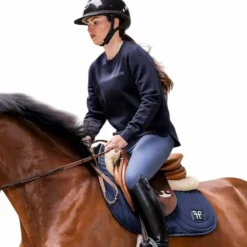 Horse Pilot - Sweat manches longues femme Merinos dark night Marine