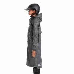 Horse Pilot - Veste de pluie femme Long Raintech iron Gris New