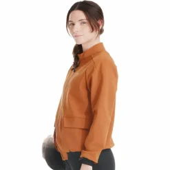 Horse Pilot - Veste femme Teddy marron doré Orange Discount