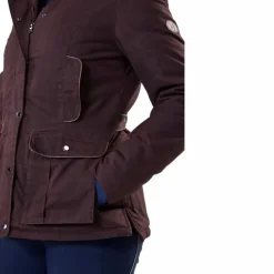Online Horseware - Blouson manches longues femme Newmarket Wax hw brown Marron
