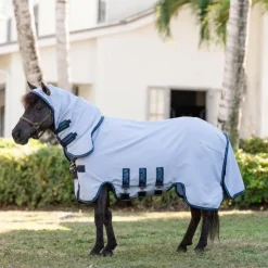 Horseware - Chemise anti-mouches Amigo Ripstop  Petite Hoody azure blue/ marine/ électrique Bleu Outlet