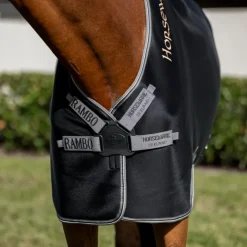 Sale Horseware - Chemise séchante Rambo Airmax Cooler / thunderstorm grey/ argent Noir