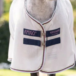 New Horseware - Couverture anti-mouches Amigo Bug Rug Pony argent/ lime/ marine/ rose/ bleu Gris