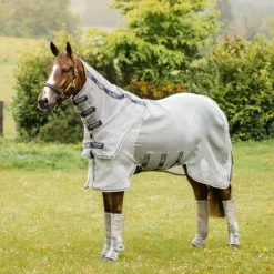New Horseware - Couverture anti-mouches Protector argent/ marine/ blanc/ beige Gris