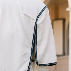 Horseware - Couverture anti-mouches Rambo Hoody XL chalk/ hunter green/ argent Beige Online