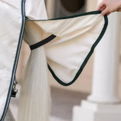 Horseware - Couverture anti-mouches Rambo Hoody XL chalk/ hunter green/ argent Beige Online