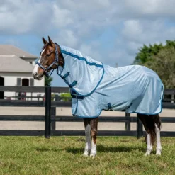 Hot Horseware - Couverture anti-mouches Amigo Bug Rug Plus azure blue/ marine/ électrique Bleu