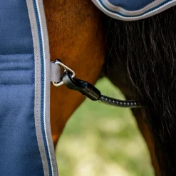 Horseware - Couverture de box Rambo Optimo Stable / thunderstorm grey/ argent 400g Marine New