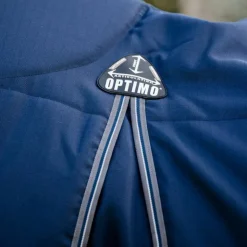 Horseware - Couverture de box Rambo Optimo Stable / thunderstorm grey/ argent 400g Marine New