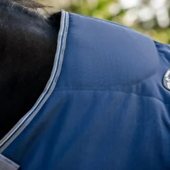 Horseware - Couverture de box Rambo Optimo Stable / thunderstorm grey/ argent 400g Marine New