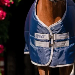 Horseware - Couverture de box Amigo Ripstop Insulator Plus Pony Stable / titanium grey 200g Marine Hot