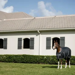 Discount Horseware - Couverture de box Rambo Stable / thunderstorm grey/ argent Noir