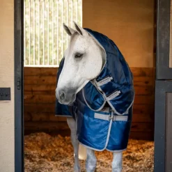 Outlet Horseware - Couverture de box Amigo Ripstop Insulator Plus Stable / titanium grey 350g Marine