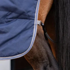 Horseware - Couverture de box Rhino Stable VL / titanium grey/ classic blue 250g Marine Clearance