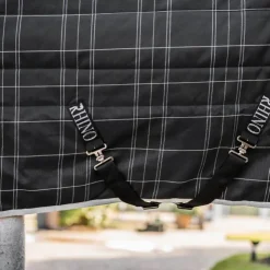 Horseware - Couverture de box Rhino Stable VL / gris/ blanc à carreaux/ gris 350g Noir Sale