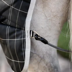 Horseware - Couverture de box Rhino Stable VL / gris/ blanc à carreaux/ gris 350g Noir Sale