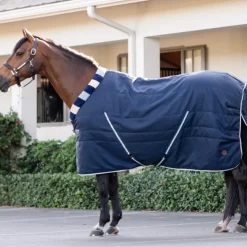 Outlet Horseware - Couverture de box Newmarket Cosy Stable witney navy 100g Bleu