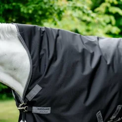 Horseware - Couverture d'extérieur Rambo Wug / thunderstorm grey/ argent 200g Noir Clearance