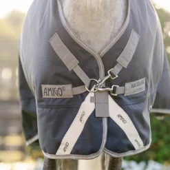 Clearance Horseware - Couverture d'extérieur Amigo Bravo Plus Pony Turnout / titanium grey/ argent 50g Marine