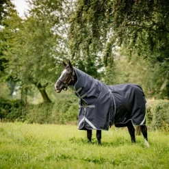 Discount Horseware - Couverture d'extérieur Rambo Optimo Plus / thunderstorm grey/ argent 0g Marine