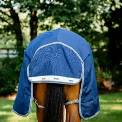 Best Horseware - Couverture d'extérieur Rhino Wug / titanium grey/ classic blue 250g Marine