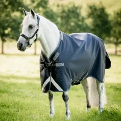 Horseware - Couverture d'extérieur Rambo Turnout / thunderstorm gris/ argent 100g Marine Best