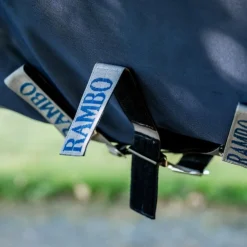 Horseware - Couverture d'extérieur Rambo Turnout / thunderstorm gris/ argent 100g Marine Best