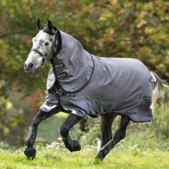 Horseware - Couverture d'extérieur Amigo Bravo 12 réfléchissantes / noir 100g Gris