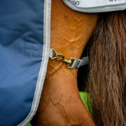 Clearance Horseware - Couverture d'extérieur Amigo Bravo Plus Turnout / titanium grey/ argent 100g Marine