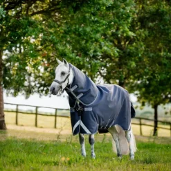 Clearance Horseware - Couverture d'extérieur Rambo Plus Turnout / thunderstorm grey/ argent 100g Marine