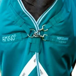 Hot Horseware - Couverture d'extérieur Amigo Bravo 12 Wug avec Encolure Montante émeraude/ turquoise/ 0g Bleu