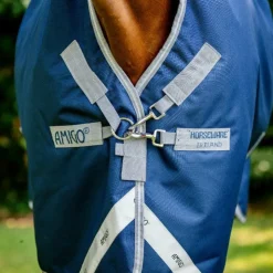 Outlet Horseware - Couverture d'extérieur Amigo Bravo 12 Wug / titanium grey/ argent 400g Marine