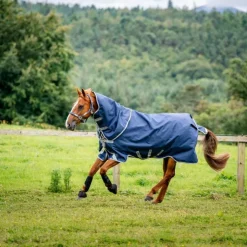 Hot Horseware - Couverture d'extérieur Amigo Bravo 12 Plus Turnout / titanium grey/ argent 400g Marine