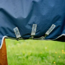 Hot Horseware - Couverture d'extérieur Amigo Bravo 12 Plus Turnout / titanium grey/ argent 400g Marine