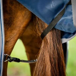 New Horseware - Couverture d'extérieur Rambo Turnout VL / thunderstorm gris/ argent 250g Marine