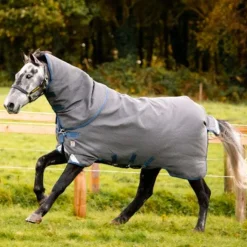 Horseware - Couverture d'extérieur Rhino Plus HexStop / indigo/ marine 0g Gris New