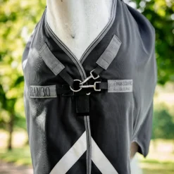 Horseware - Couverture d'extérieur Rambo Turnout / thunderstorm gris/ argent 0g Noir