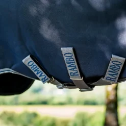 Best Horseware - Couverture d'extérieur Rambo Turnout / thunderstorm gris/ argent 50g Marine