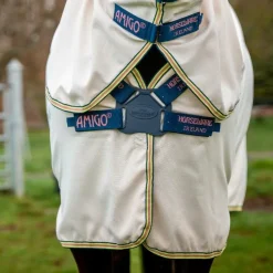 New Horseware - Couverture d'extérieur Amigo Ripstop Hoody chalk/ marine/ rose 0g Beige