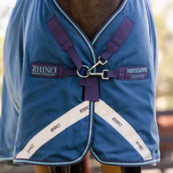 Horseware - Couverture d'extérieur Rhino Turnout / gris/ aqua 100g Marine Sale